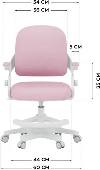 Detská otočná stolička Mark Adler Junior 4.3 ružová