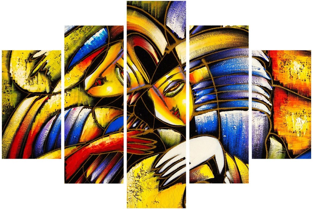Obraz - Olejomaľba, milenci (150x105 cm)