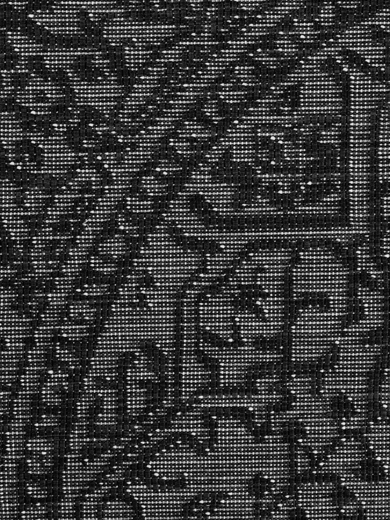 Kusový koberec Duet Kona 106248 Black/White kruh - na von aj na doma, 160x160 (priemer) kruh, čiernobiela, chodba / predsieň, NORTHRUGS