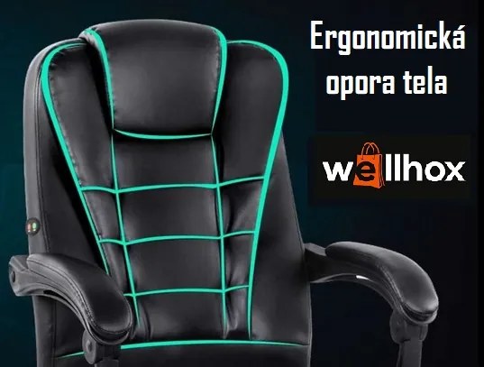 Wellhox Reprezentačná manažerska, kožena kancelárska otočná stolička