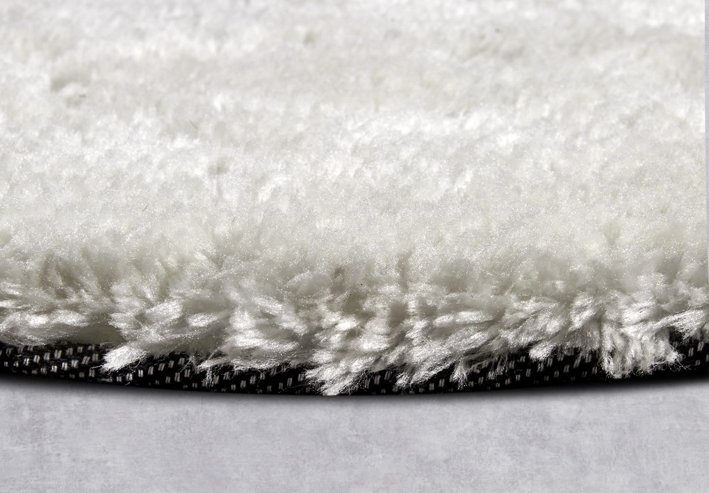 Hanse Home, Kusový koberec Myk 106112 White kruh, 200x200 (priemer) kruh, biela, obývacia izba