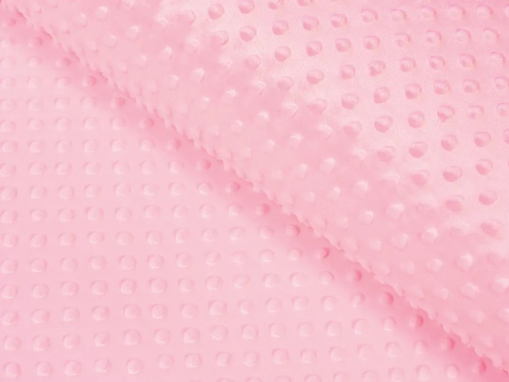 Biante Detská obliečka na vankúš Minky 3D bodky MKP-035 Svetlo ružová 30 x 50 cm