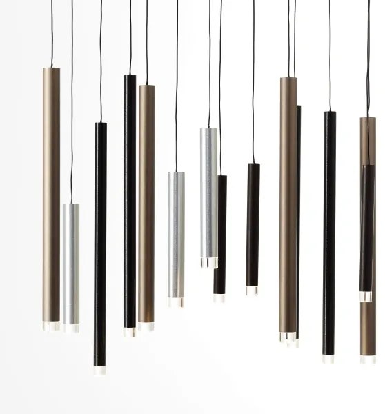 Brilliant - LED stmievateľný luster na lane CEMBALO LED/60W/230V chróm/čierna/hnedá