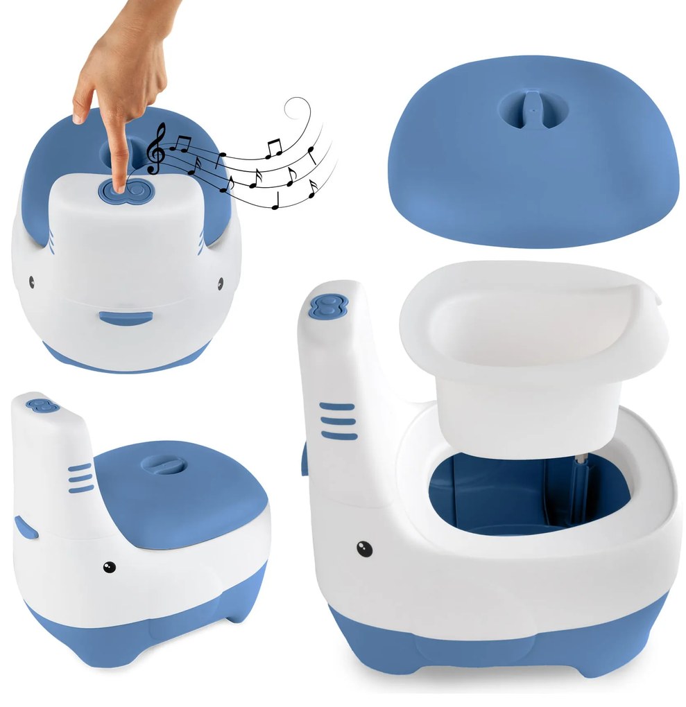 Interaktívny nočník zvukom splachovania Kidwell FINO Blue