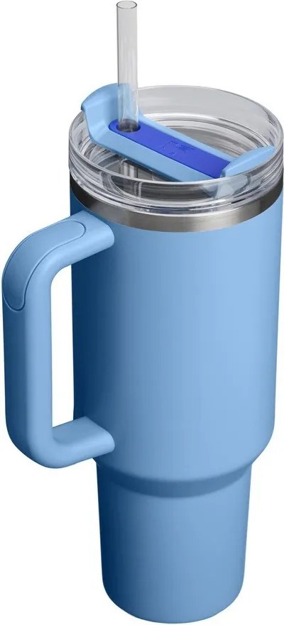 Modrá termoska so slamkou z nehrdzavejúcej ocele 1,18 l Quencher H2.O FlowState™ Tumbler Blue Sky – Stanley