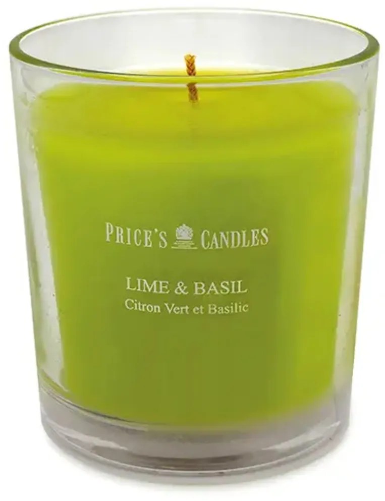Price´s FRAGRANCE vonná sviečka v skle Limetka & Bazalka - horenie 45h