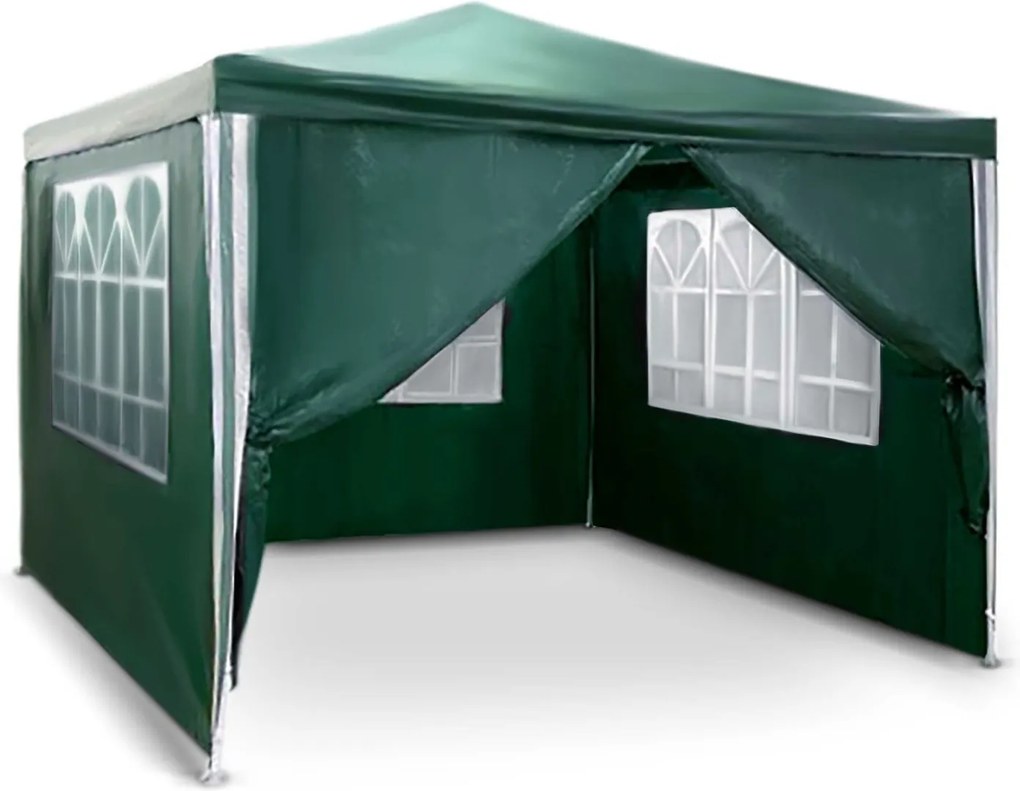 Zelený záhradný pavilón 3x3m PLONOS 4935