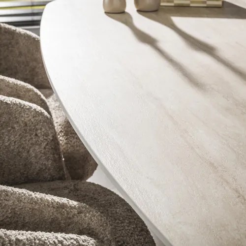 Jedálenský stôl 45-73 Romano 215x105cm Ceramic Travertine - Komfort-nábytok