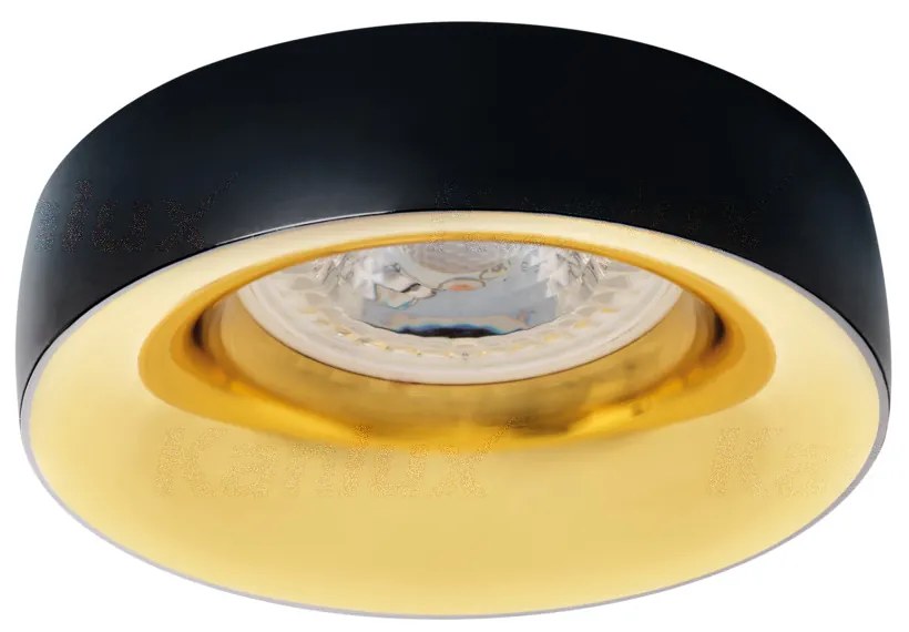 KANLUX Stropné bodové vstavané osvetlenie TENELO L, 70mm, okrúhle, čierno-zlaté