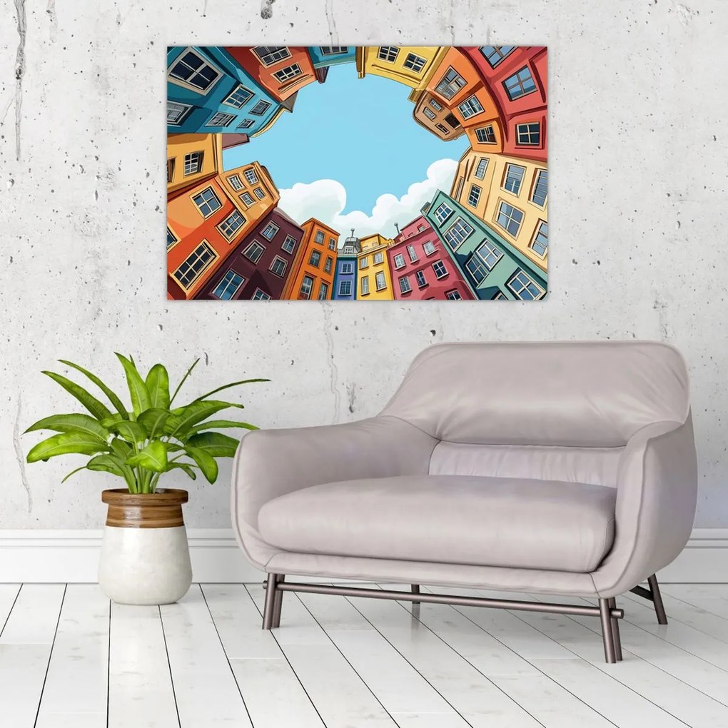 Obraz - Medzi domami (90x60 cm)