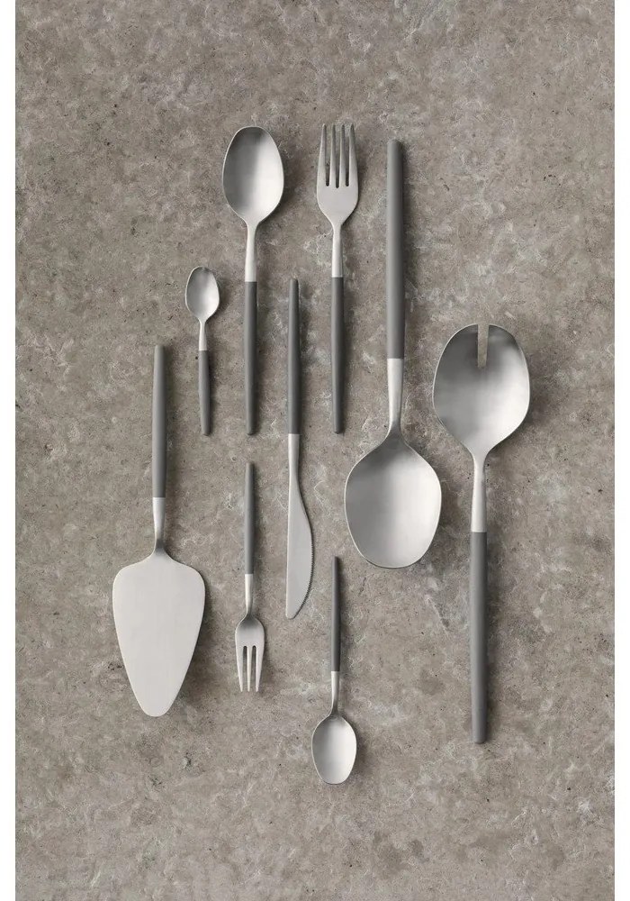 Svetlosivý/v striebornej farbe antikoro príbor 16 ks Maxime – Blomus