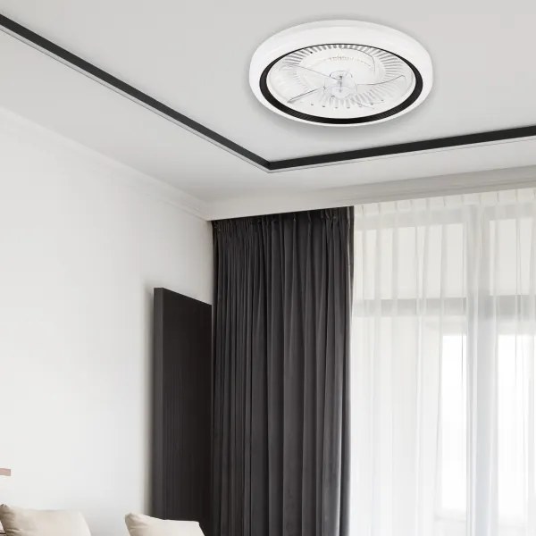 LED Stropné svietidlo s ventilátorom GEMMA LED/37W/230V biela + DO