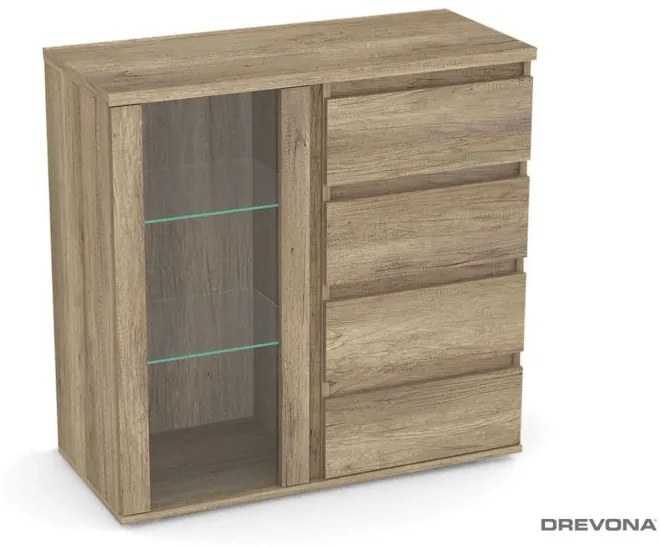 Drevona, komoda, REA AMY 9, dub canyon