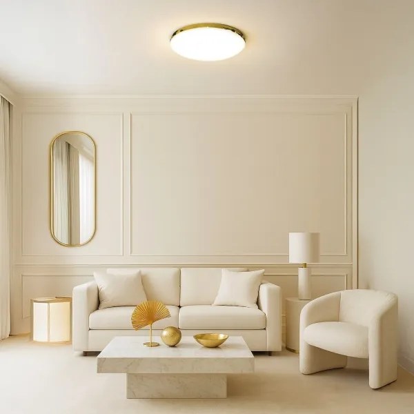 LED Kúpeľňové stropné svietidlo MAYA LED/15W/230V pr. 33 cm IP44 zlatá