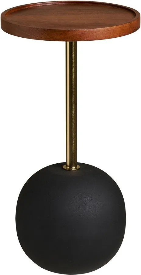 Okrúhly odkladací stolík s doskou z mangového dreva ø 30 cm Sirone – House Nordic