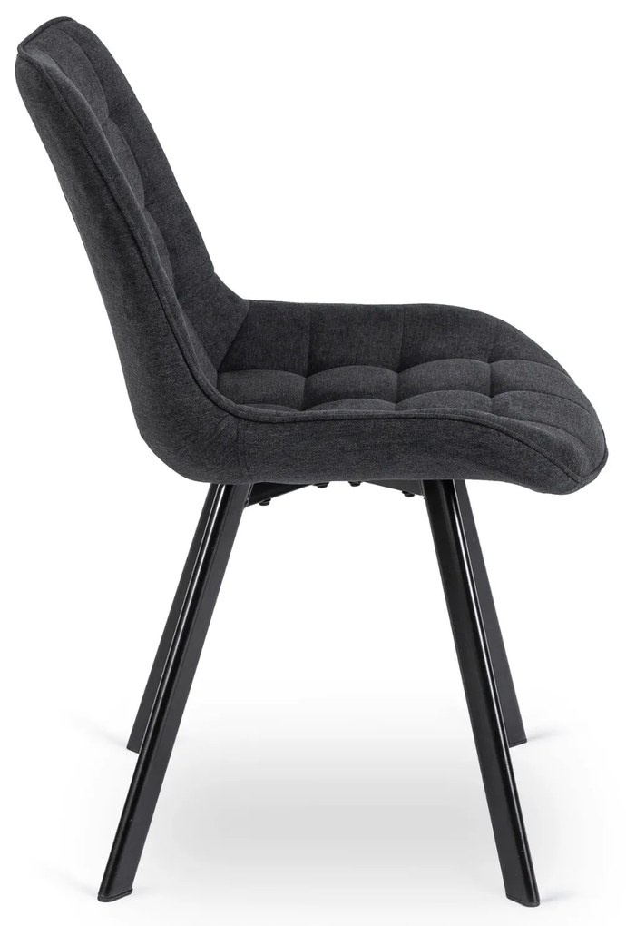 PROXIMA.store - Čalúnená jedálenska stolička RICK 2 FARBA: sivá, MATERIÁL: pletená