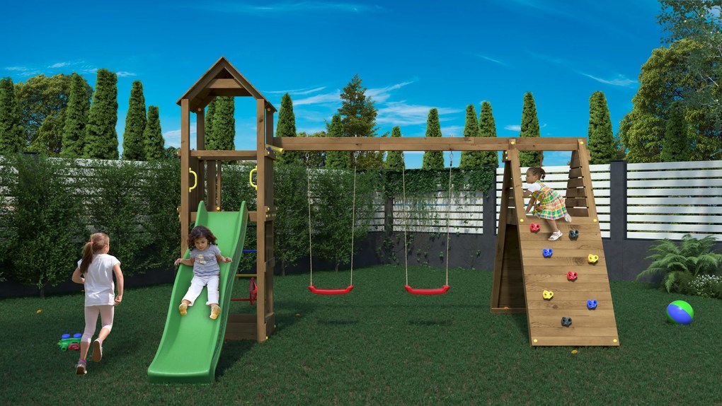 Marimex | Detské ihrisko Marimex Play 018 Akát + zelená šmykľavka | 11640472