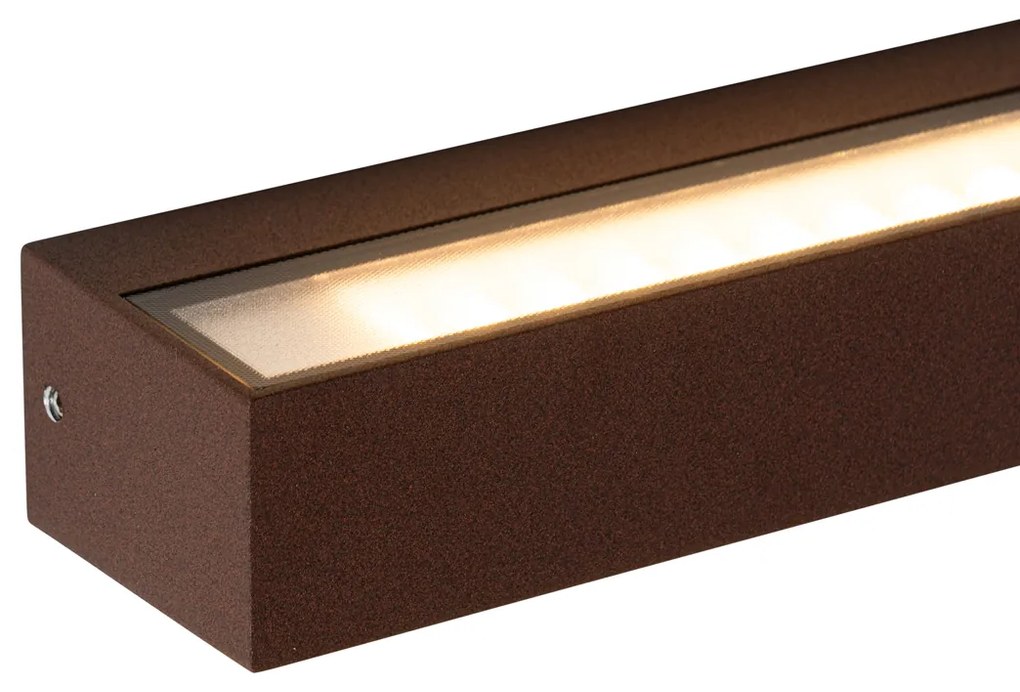 Priemyselná nástenná lampa hrdzavohnedá vrátane LED IP65 - Steph