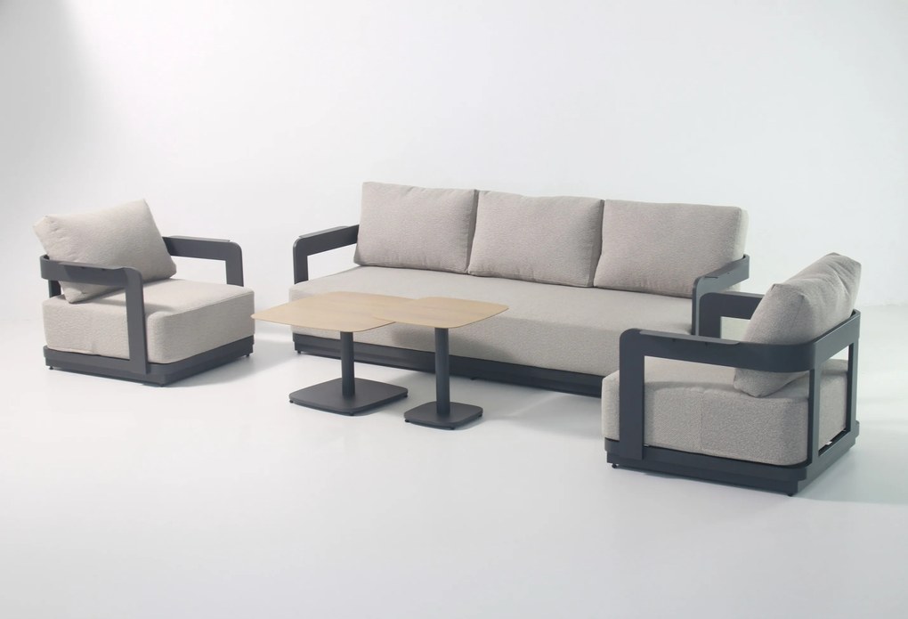 Hliníková sedacia súprava IMPERIA so stolíkmi