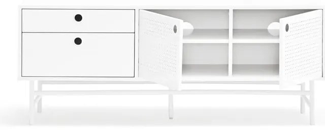 Biely TV stolík 140x52 cm Punto - Teulat