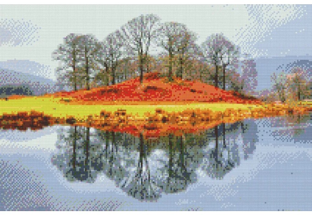 Gario Diamantové maľovanie Jazerná oblasť Cumbria, Veľká Británia Rozmery: 120 x 80 cm, Rámovanie: S vnútorným rámom, Diamanty: Štvorcové