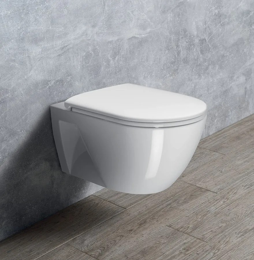 GSI GSI, PURA ECO závesná WC misa, Swirlflush, 55x36 cm, biela ExtraGlaze, 880711