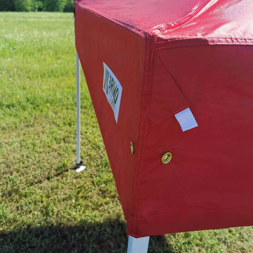 BRIMO Skladací altánok 3x3 m na Oslavy: Nepremokavá Ochrana a Bleskové Zloženie - s 3 stenami - Čierna 9