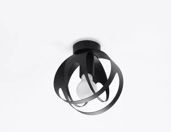 Sollux SL.1086 - Prisadený luster TULOS 1xE27/60W/230V čierna