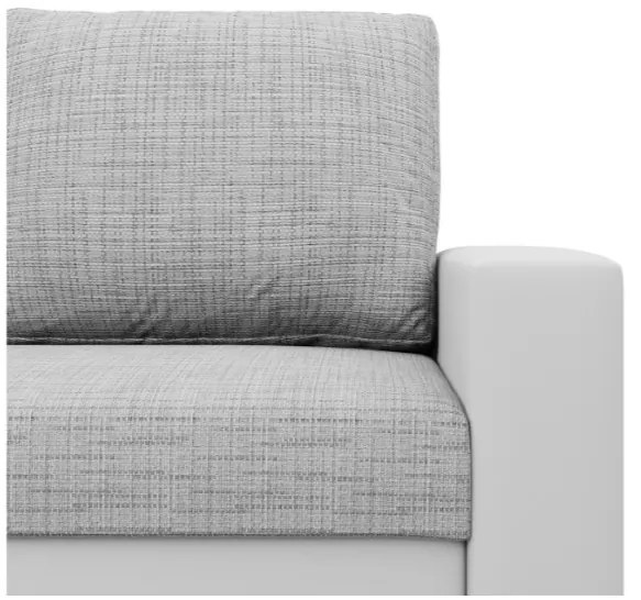 Kreslo LUNA sivé / biele