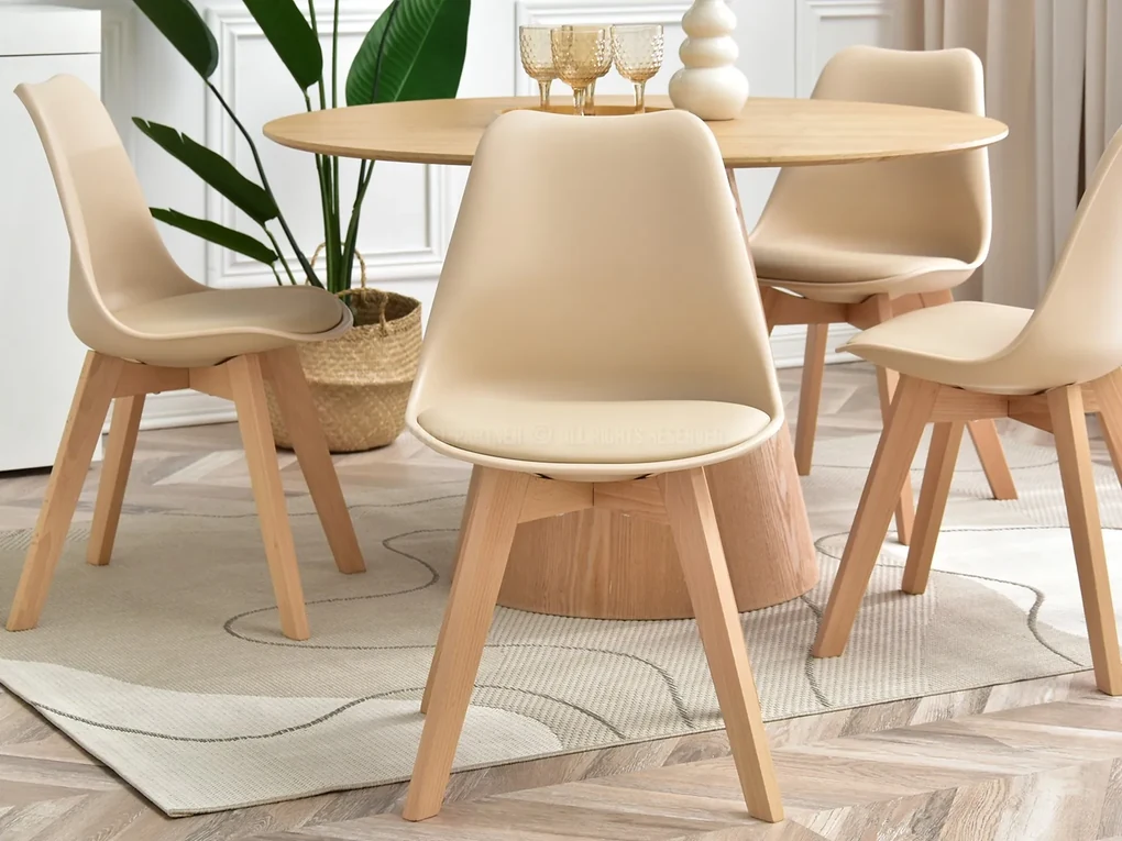 Stolička Large Wood (béžová + buk). Vlastná spoľahlivá doprava až k Vám domov. 1111133