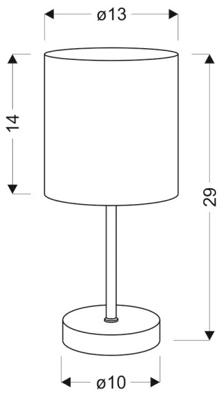 Stolná lampa EMILY 1xE14/40W/230V béžová/lesklý chróm
