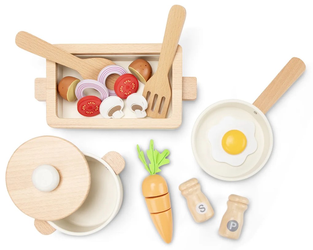 Drevená súprava riadu