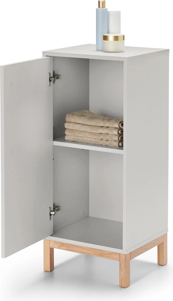 Plochá odkladacia skrinka do kúpeľne »Eklund«, svetlosivá