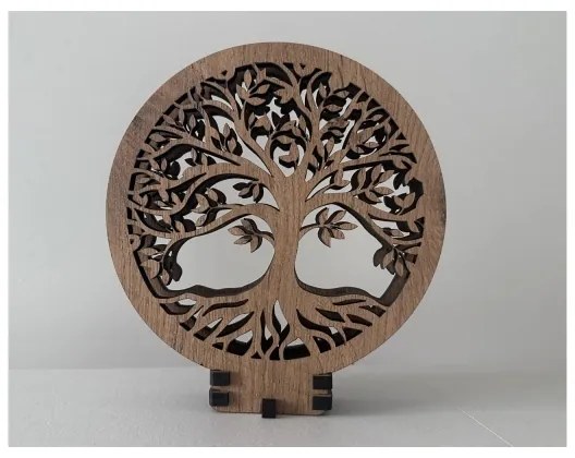 Li-Go 23648/DUB2 - LED stmievateľná stolová dekorácia LED/12W/230V 30x31 cm dub