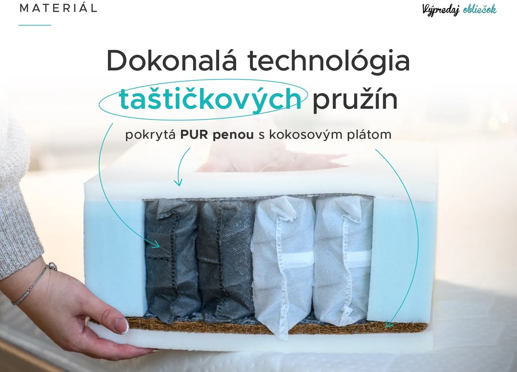 Kokosový matrac COCO MAXI 20 cm 90 x 200 cm Ochrana matraca: BEZ chrániče matraca