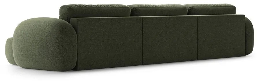 Zelená ženilková rozkladacia/s úložným priestorom rohová pohovka (do tvaru "U") Tonale – Cosmopolitan Design