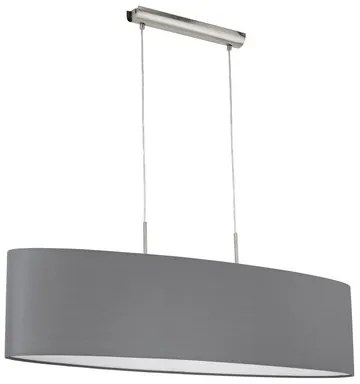 Eglo 31586 PASTERI textilné závesné svietidlo 2X60W šedá
