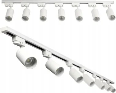 LED koľajnica 2m + 7x GU10 bodové žiarovky - sada