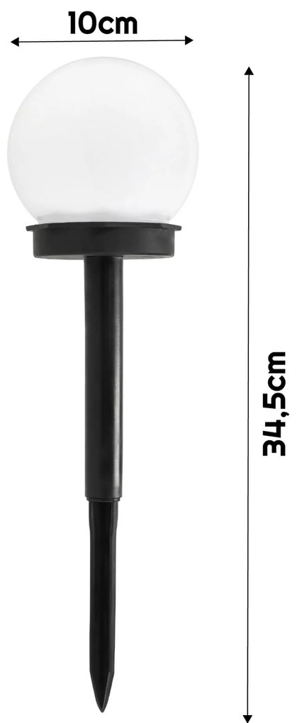BERGE Solárna záhradná lampa WHITE BALL