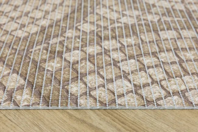 Kúpelňová penová rohož 222B Mozaika hnedá