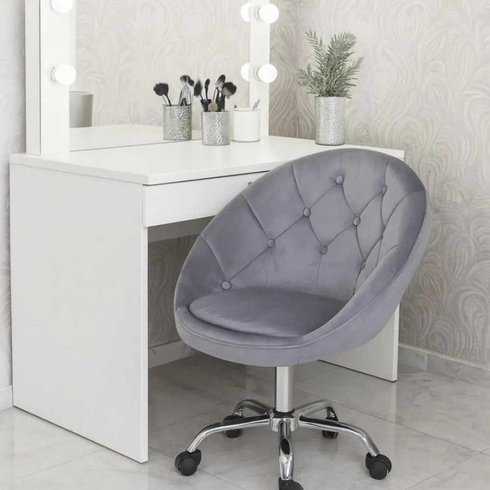 Zamatové kancelárske kreslo RUNDO ružová