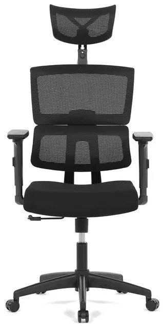 Autronic BONTEC Kancelárska stolička, hojdací mechanizmus, čierna sieťovina, KA-B1025 BK Farba: Čierna