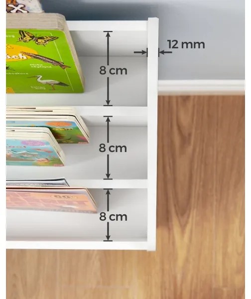 Detská knižnica s zásuvkou ANET biela