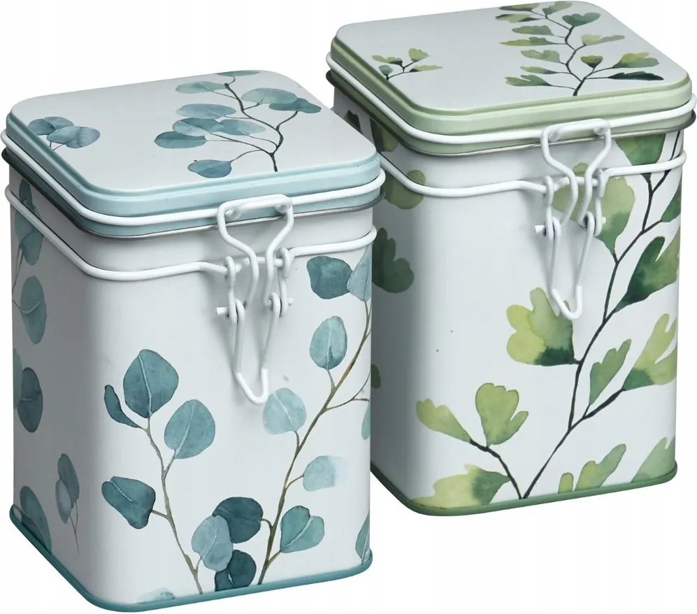 Dóza na čaj pákové uzatváranie - Trees