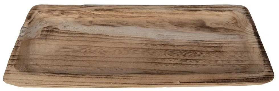 Prírodný dekoratívny drevený servírovací podnos/tanier - 40*17*3 cm