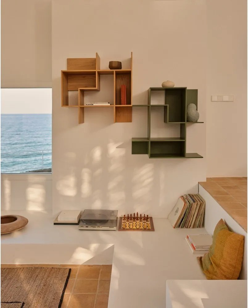 Modulárny policový systém v dekore duba v prírodnej farbe 80x80x25 cm Ina – Kave Home