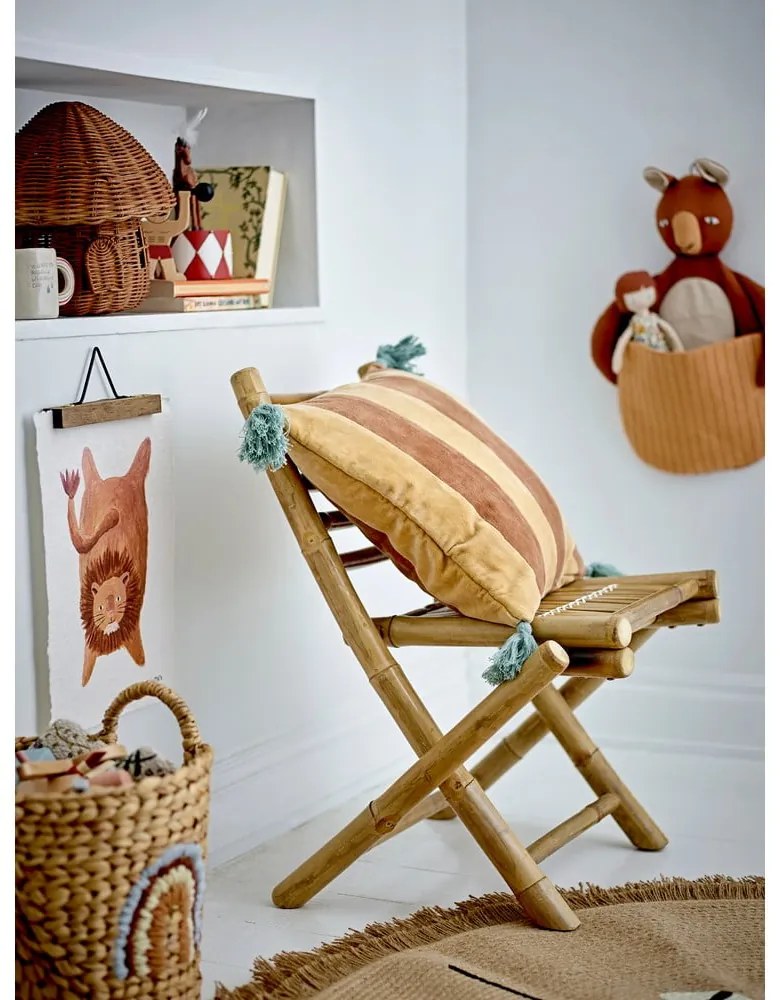 Hnedý látkový detský kôš na hračky 46x7, 5x33 cm Toto – Bloomingville Mini