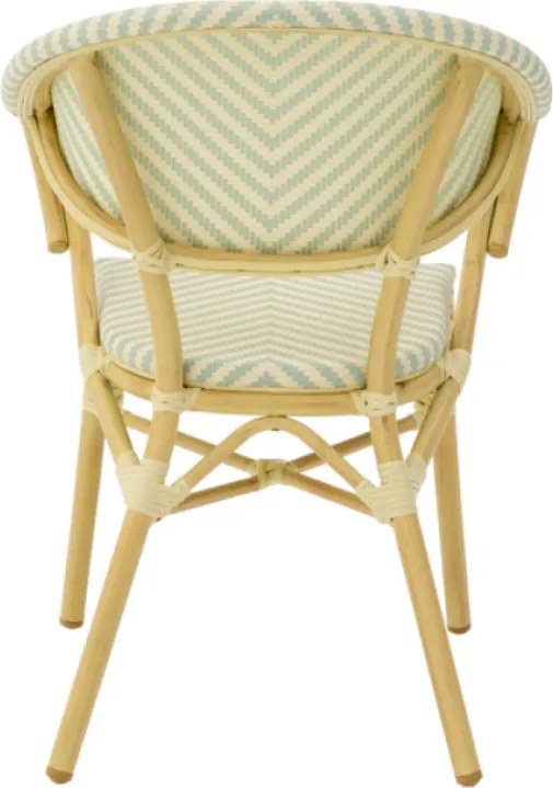 VENUS záhradná stolička s podrúčkami light green