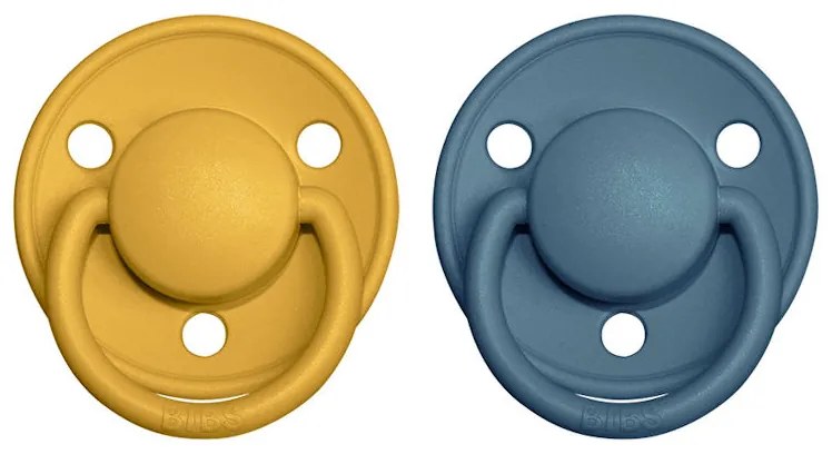 BIBS De Lux cumlíky, kaučuk 2ks - veľkosť 2 - Mustard Petrol
