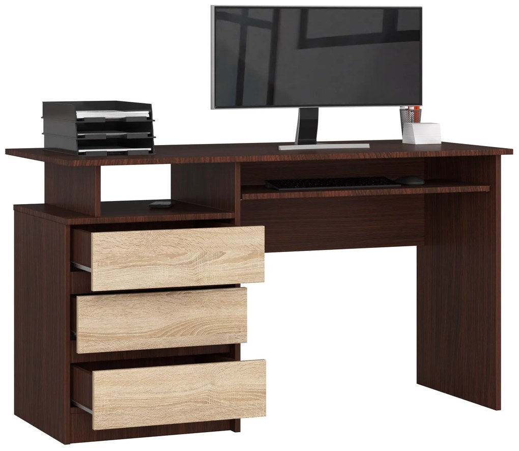 PC stolík Bronte  (wenge + dub sonoma). Akcia -20%. Vlastná spoľahlivá doprava až k Vám domov. 1069692